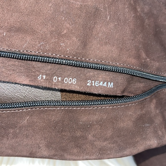 Arche Ankle Boots Brown Nubuck Leather Zip Up Wedge Bootie Womens 8 - Picture 3 of 5